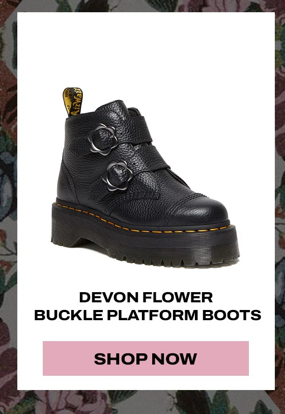 DEVON FLOWER BUCKLE PLATFORM BOOTS