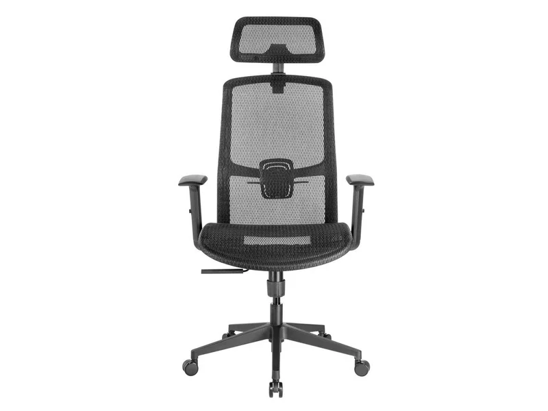 Workstream by Monoprice WFH Ergonomic Office Chair with Mesh Seat, Lumbar Support, Adjustable Armrests, Backrest, and Headrest