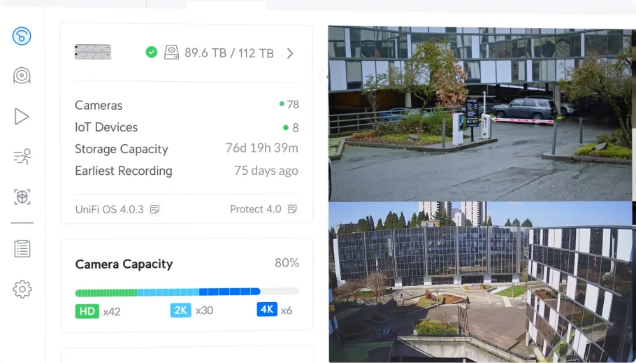 20% Increase in Camera Capacity