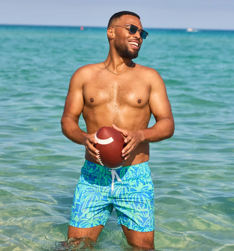 Lined Classic Swim Trunk: The Frond Farewells 5.5"