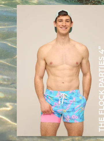Lined Classic Swim Trunk: The Flock Parties 4"