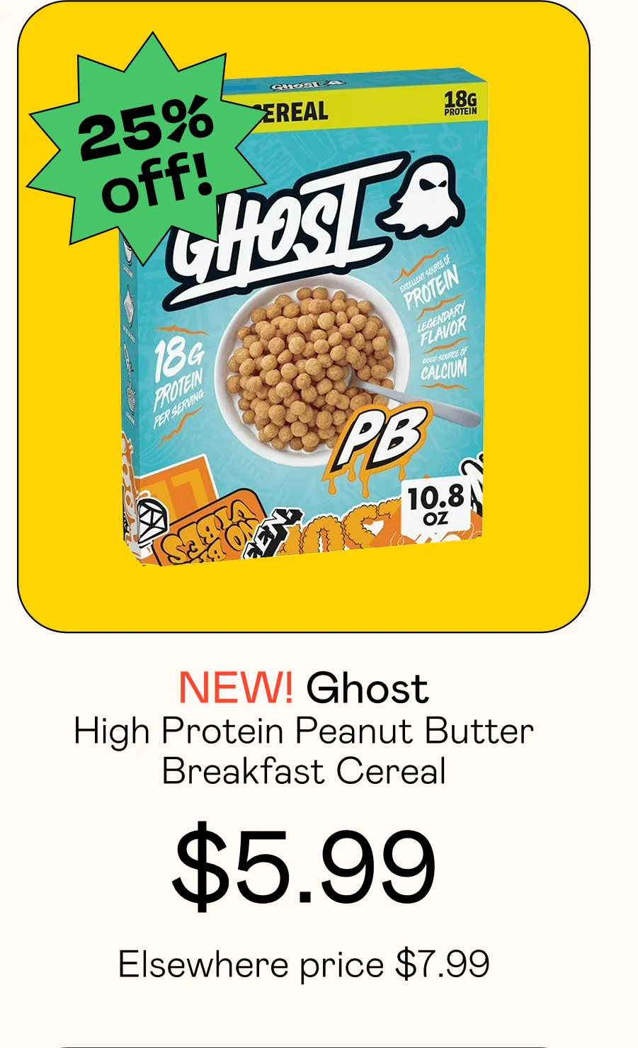 High Protein Peanut Butter Breakfast Cereal