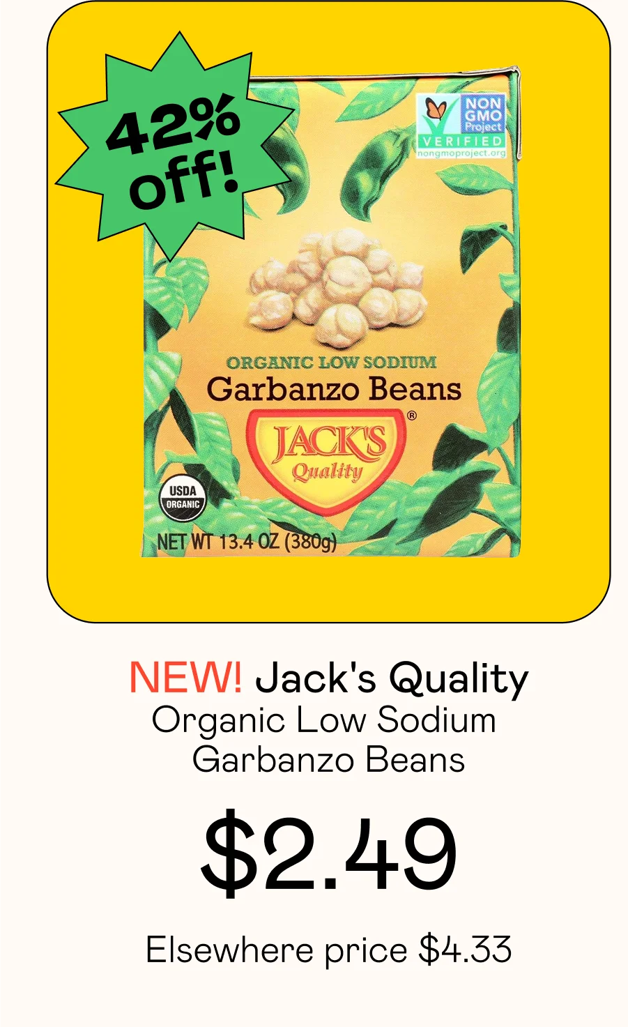 Organic Low Sodium Garbanzo Beans