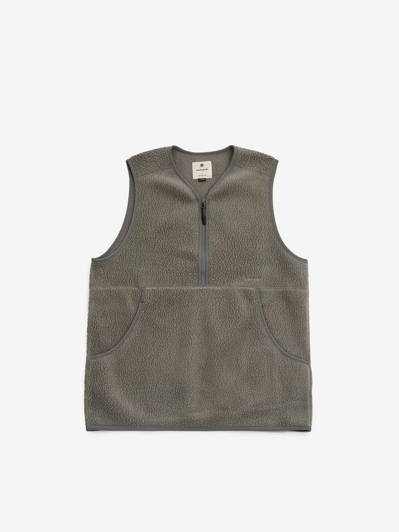 Image of Snow Peak Thermal Boa Fleece Vest - Grey