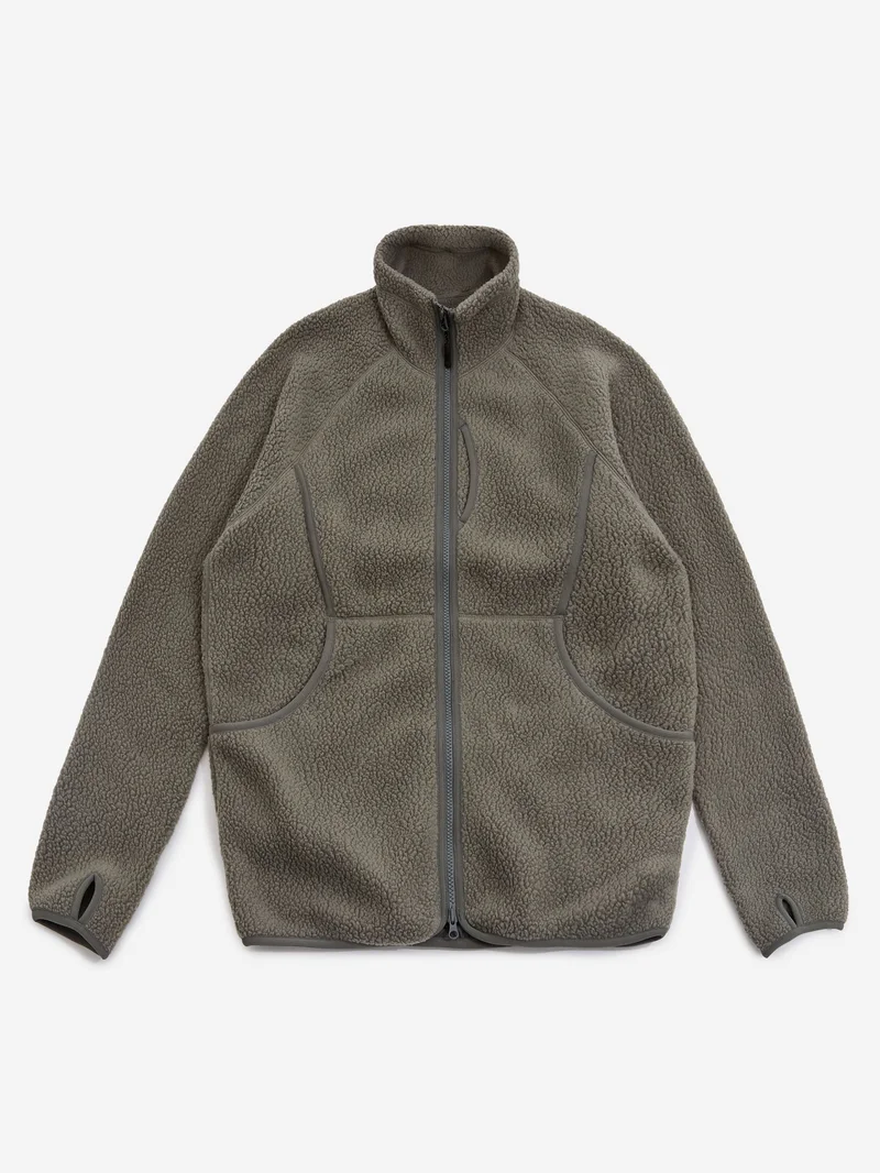 Image of Snow Peak Thermal Boa Fleece Jacket - Grey