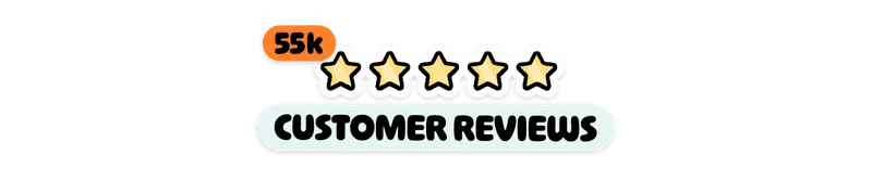 55K Five Star Customer Reviews