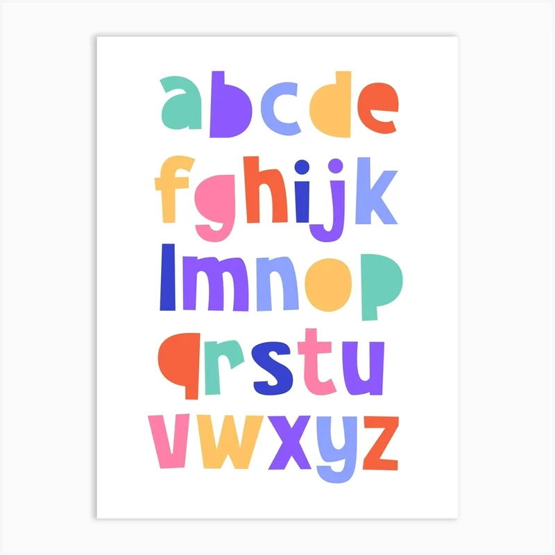 Image of Colorful Abc Art Print