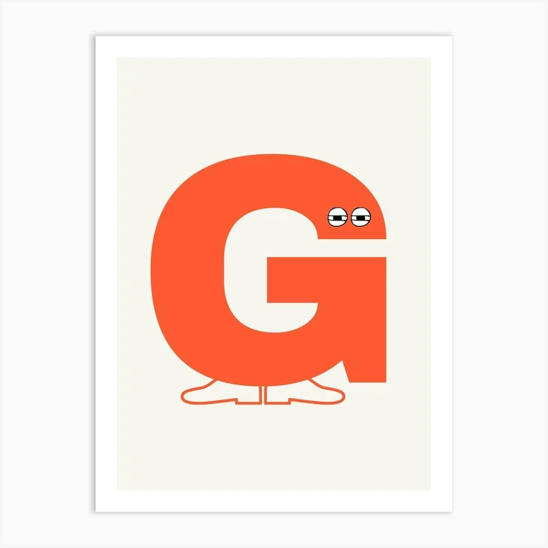 Image of Alphabet Poster G Art Print
