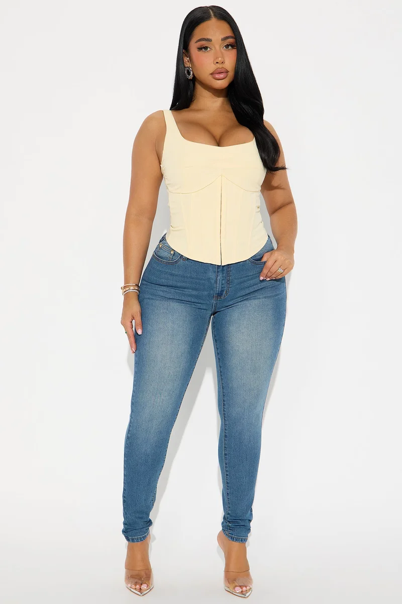 Image of She's Fire Stretch Skinny Jeans - Vintage Wash