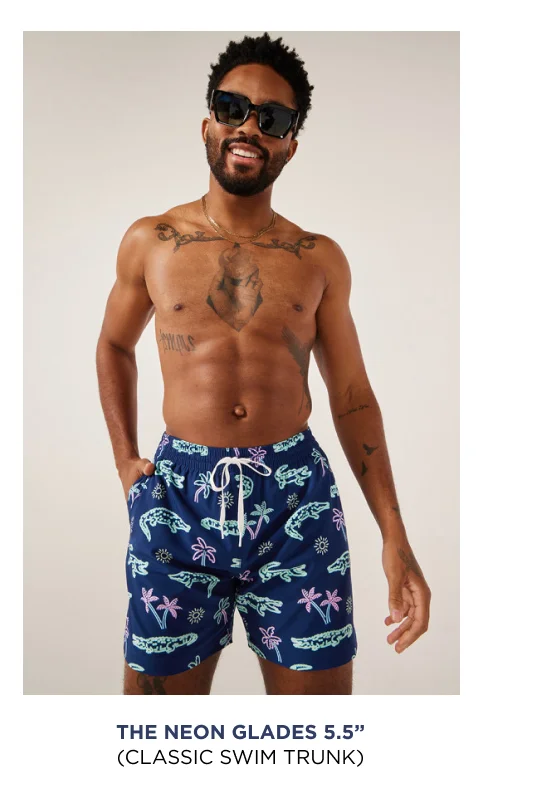Classic Swim Trunk: The Neon Glades 5.5"