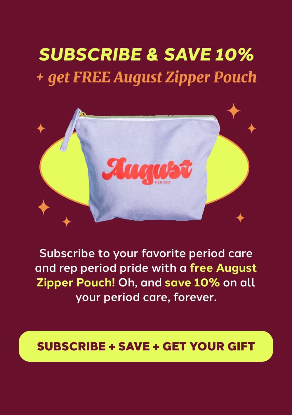 [SUBSCRIBE + SAVE + GET YOUR GIFT]