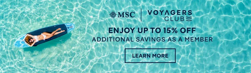 MSC&nbsp;Voyagers Club – Up&nbsp;to 15%&nbsp;Off Cruises + Kids Sail Free* – Click to View Cruises & Book Now