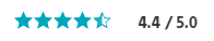 4.4/5 Star Rating