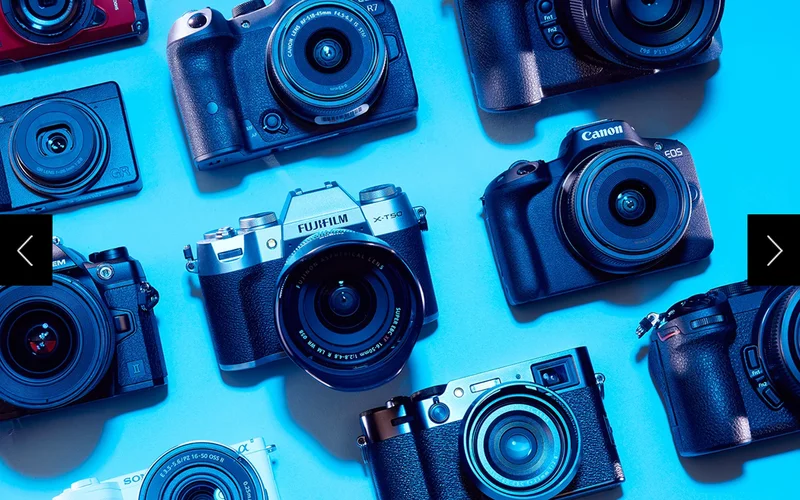 A collection of travel cameras