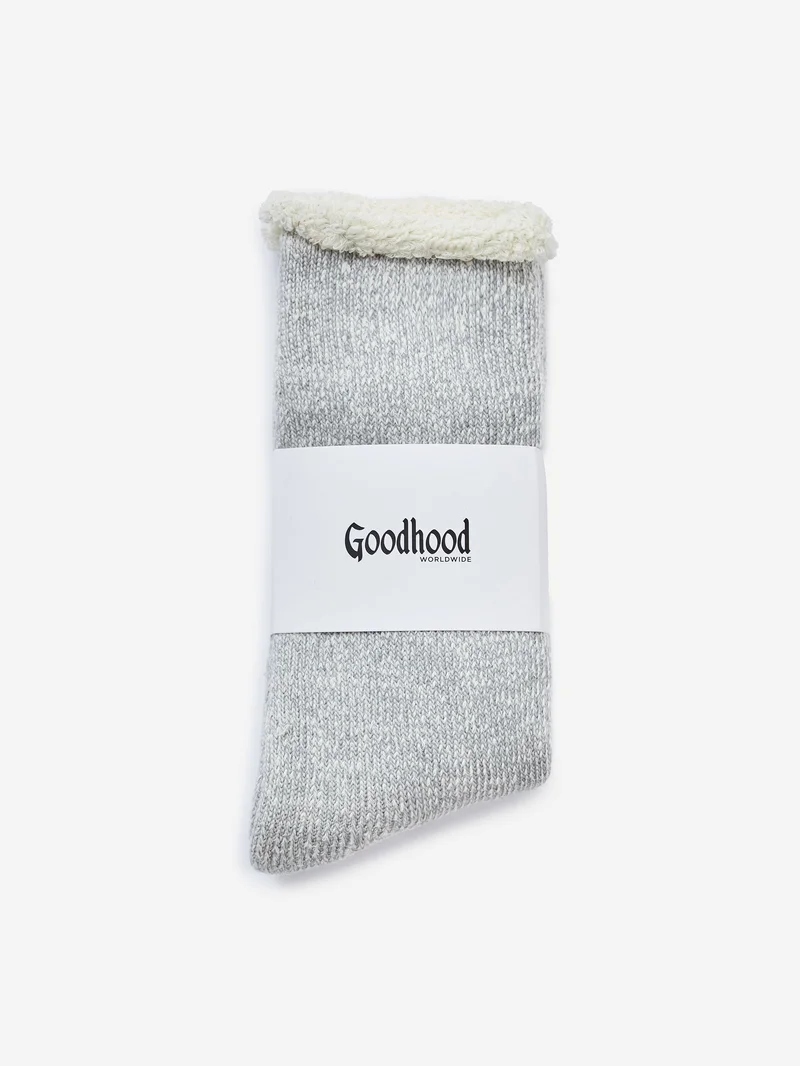 Image of Goodhood Worldwide Double Faced Socks - Light Grey