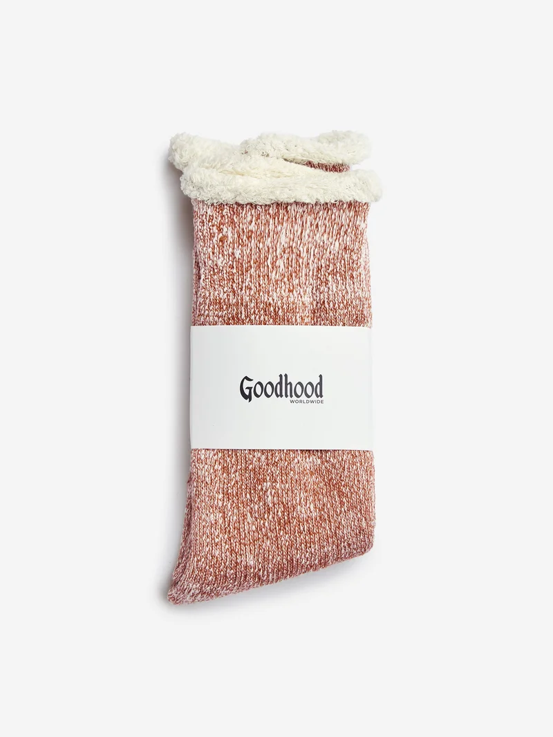 Image of Goodhood Worldwide Double Faced Socks - Burnt Orange