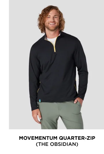 MOvementum Quarter-Zip: The Obsidian