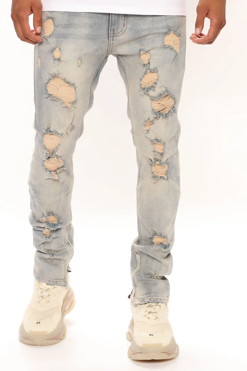 Image of Stay Positive Skinny Jean - Light Blue Wash