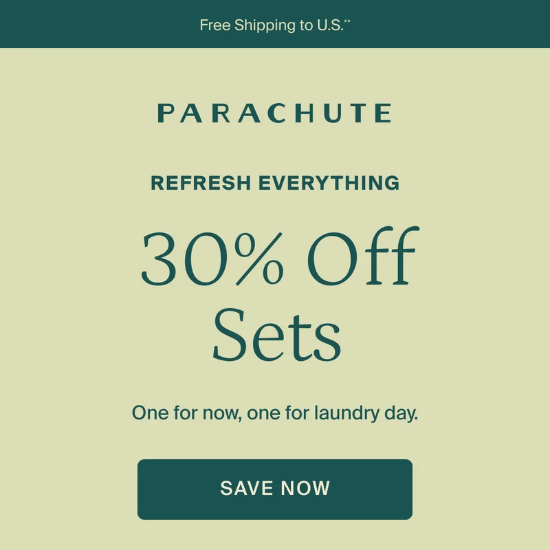 30% off sets. Save now.