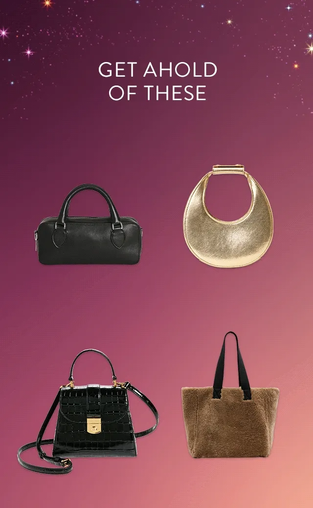 Four contemporary handbags.