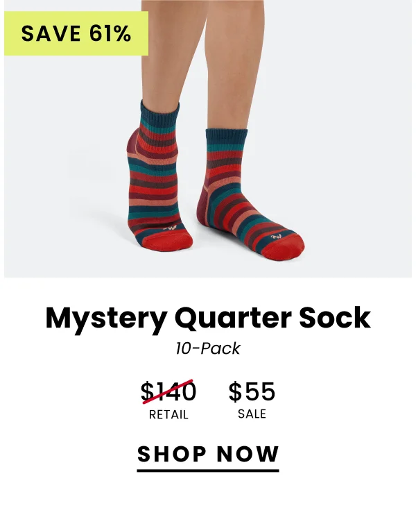 Mystery Quarter Sock 10 Pack
