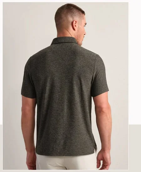 WFH Polo: Lichen Green Heather