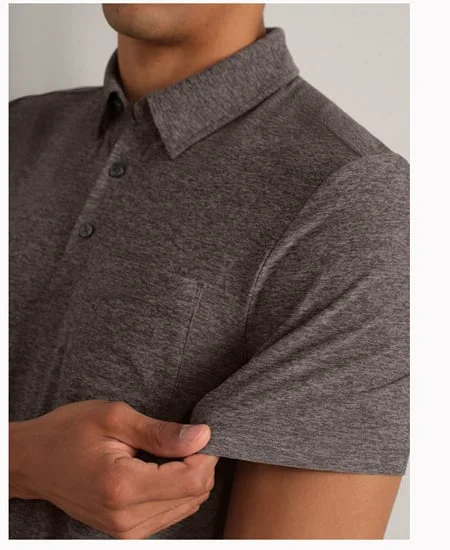 WFH Polo: Foggy Taupe Heather