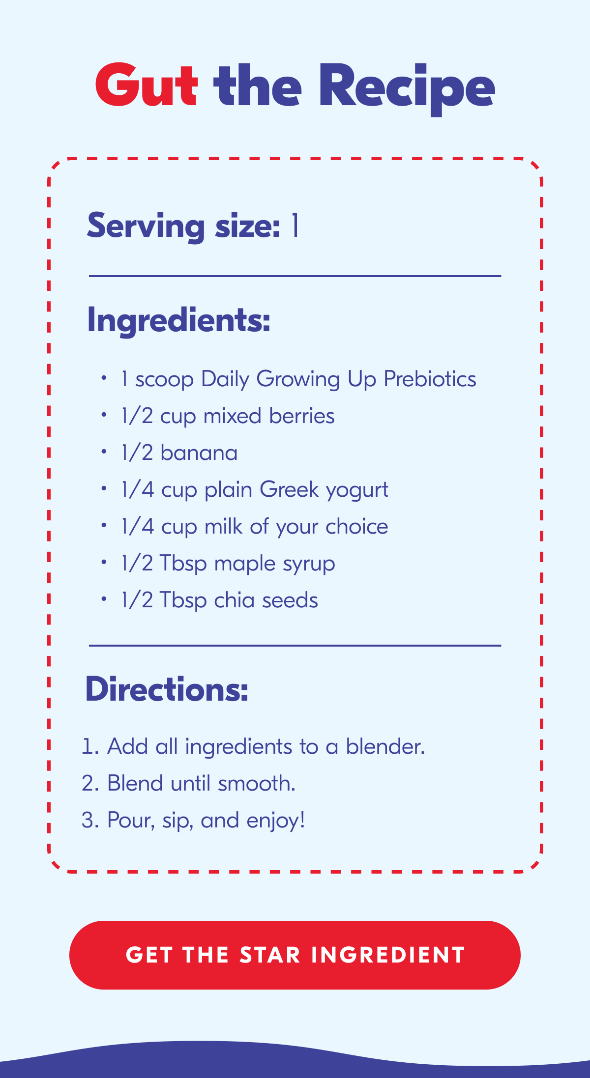 Follow this recipe.