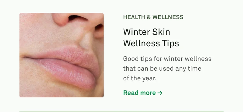 Winter skin wellness tips