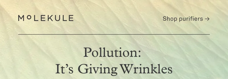 Pollution: It's giving wrinkles