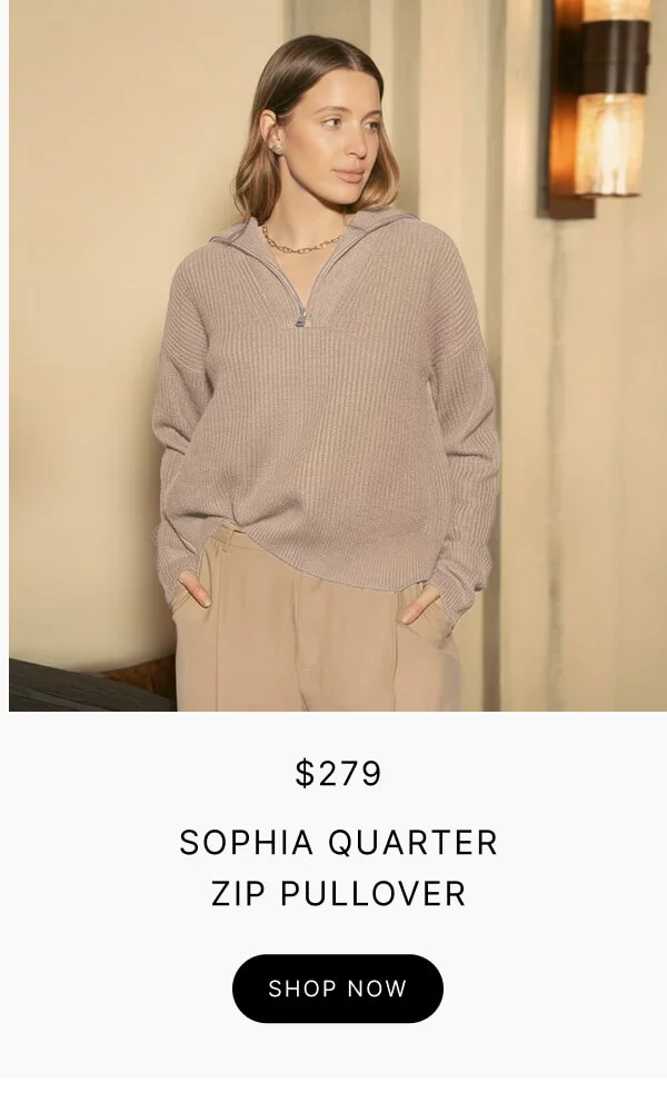 Sophia Quarter Zip Pullover