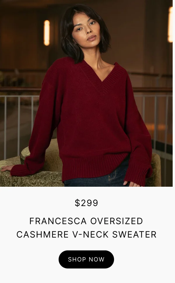 Francesca oversized cashmere vneck sweater