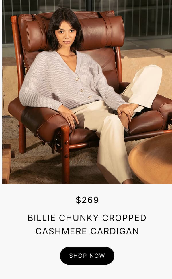 Billie Chunky Cropped Cashmere Cardigan