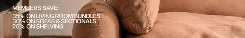 Members save on Shelving, Sofas, Sectionals, and Living Room Bundles