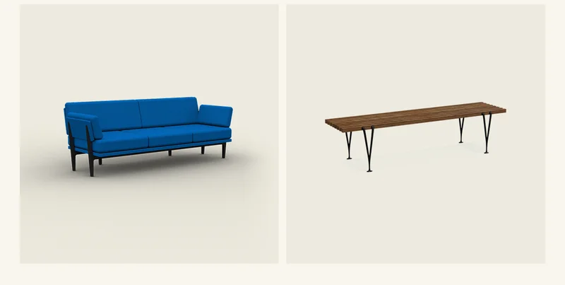 Bundle The Sofa (2.0) & Acton Slat Bench
