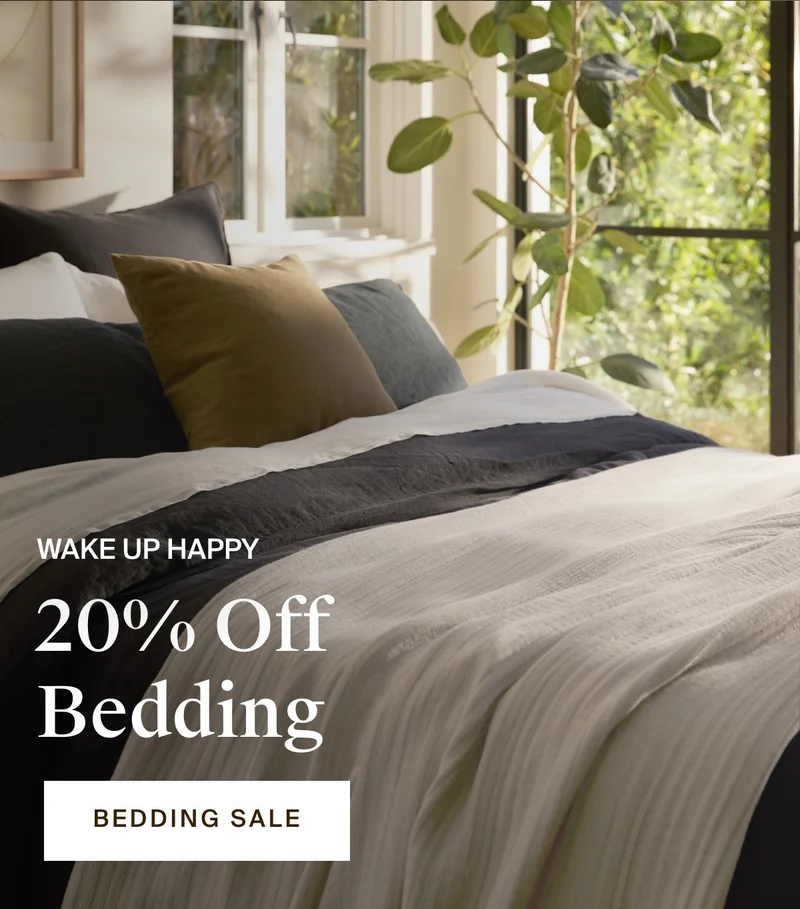 20% Off Bedding. Bedding sale.