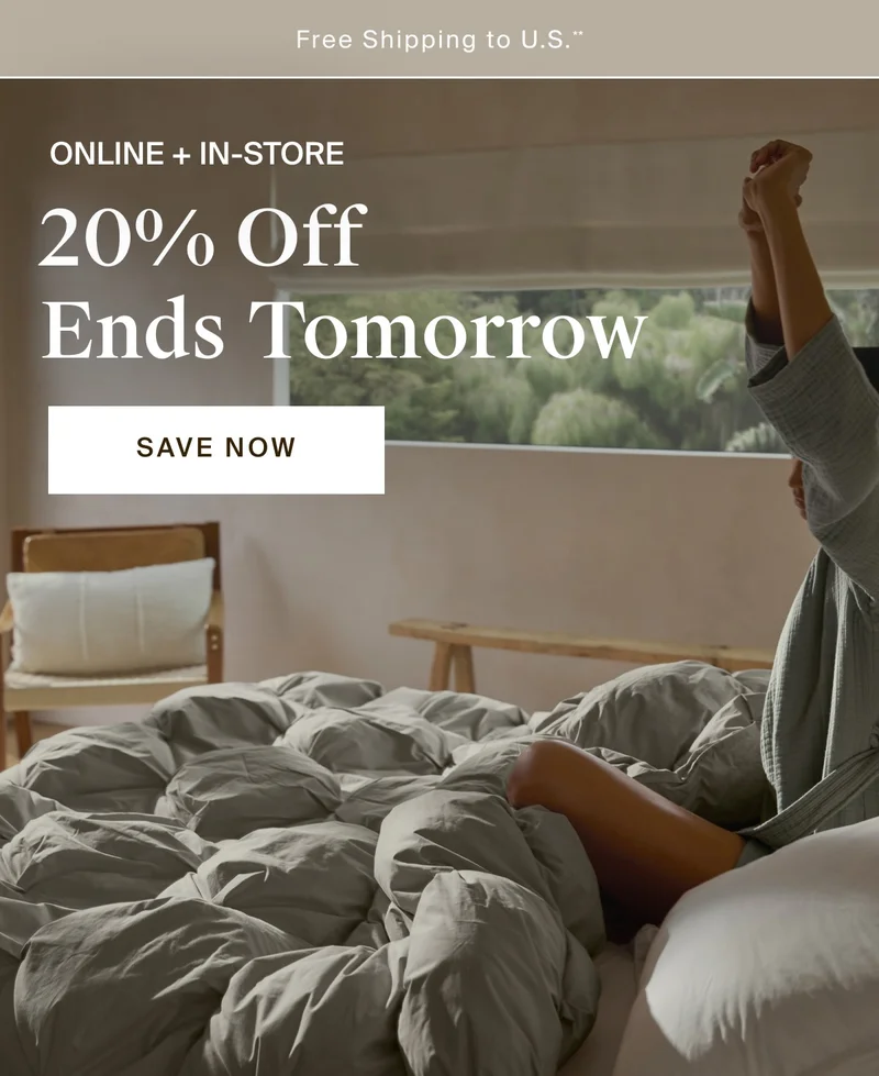 20% Off ends tomorrow. Save now!