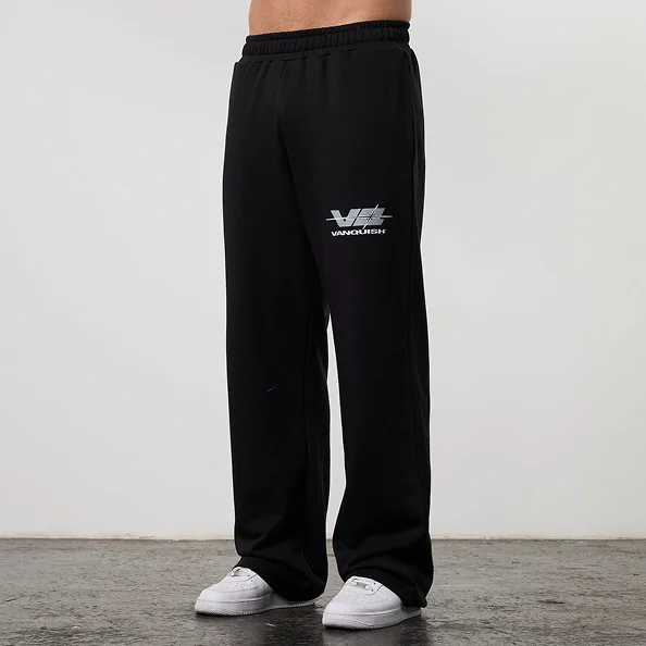 Powerline Black Straight Leg Sweat Pants