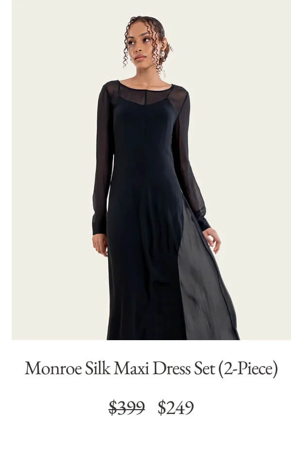 Monroe Silk Maxi Dress Set (2-Piece)