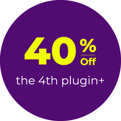 40% off the 4th plugin+