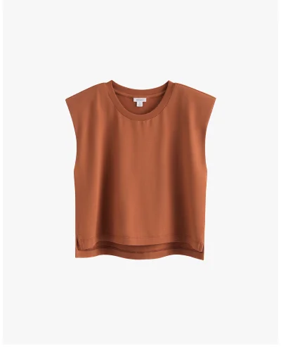 Pima Boxy Tank Terracotta