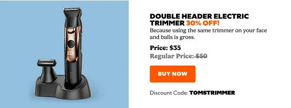 Double Header Electric Timmer 30% OFF! Buy Now.