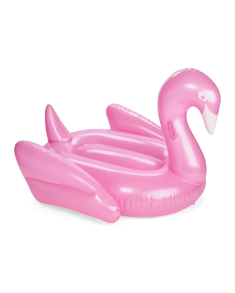 Image of Metallic Pink Swan Pool Float