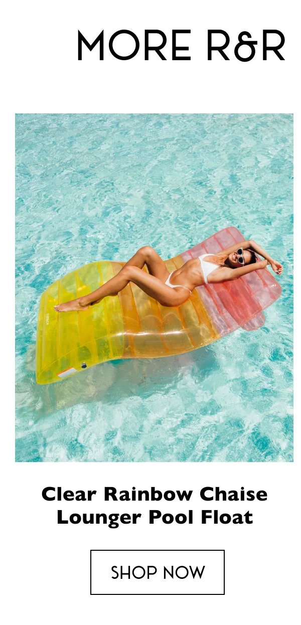 Clear Rainbow Chaise Lounger Pool Float