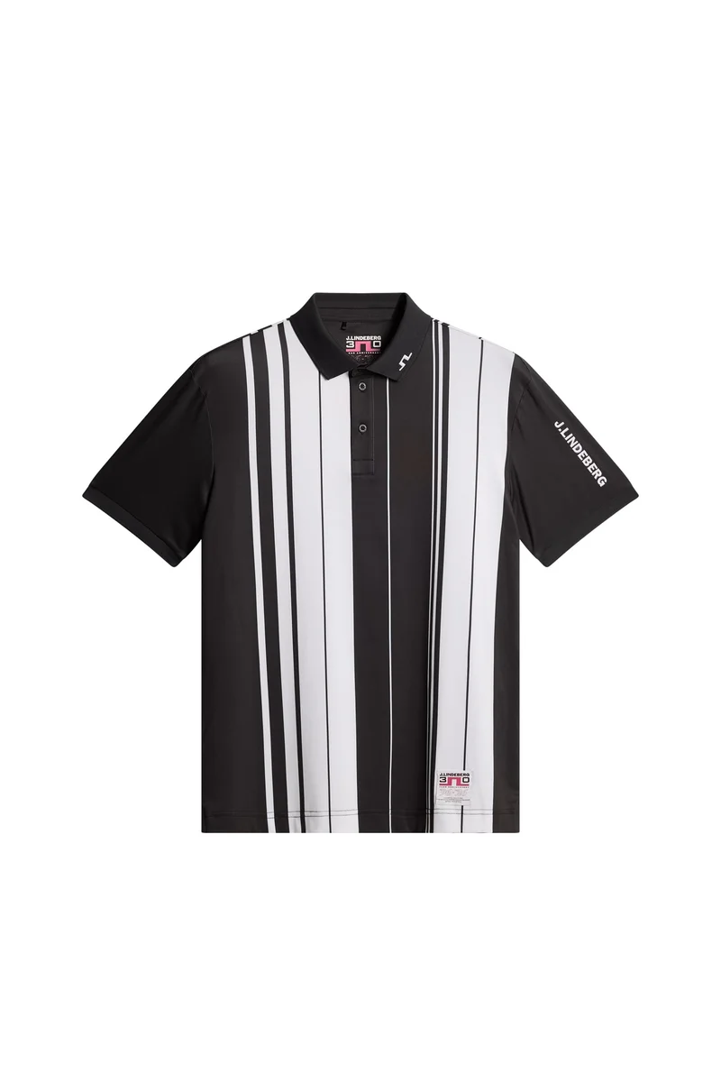 Image of 30Y Tour Tech Striped Polo / Stripe Placement Graphic