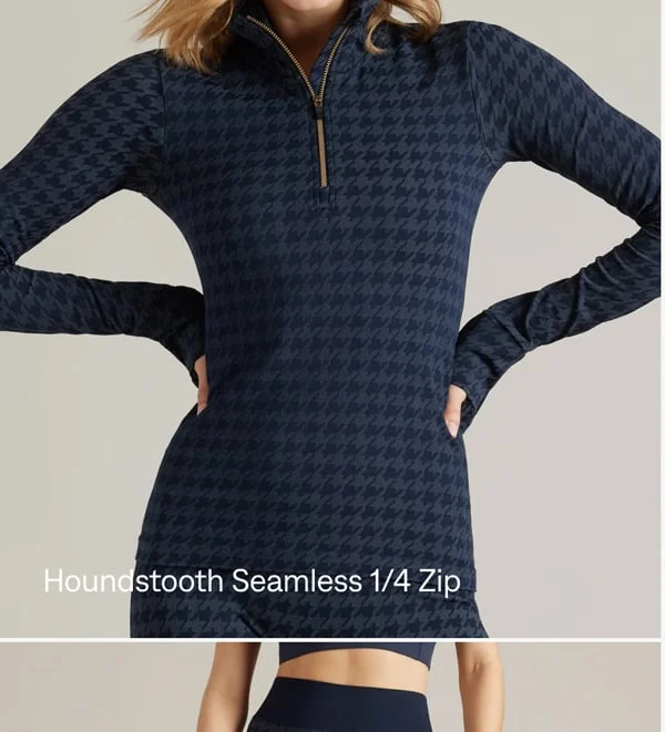 Houndstooth Seamless 1/4 Zip