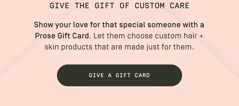 Give the gift of custom care | Give a gift card