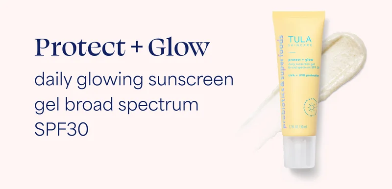 Protect + Glow daily glowing sunscreen gel broad spectrum SPF30