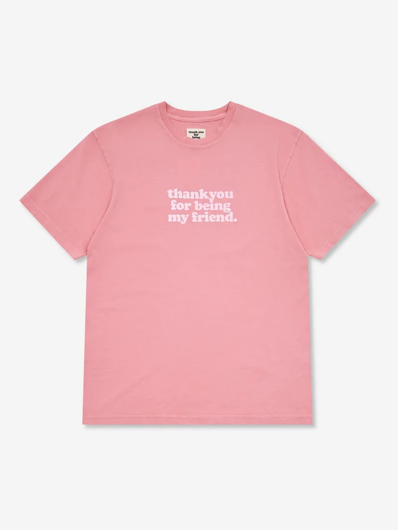 Image of Thank You For Being My Friend Logo T-Shirt - Pink