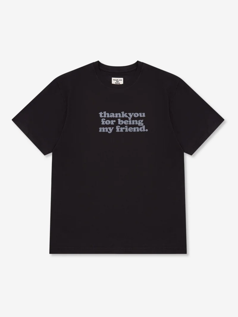 Image of Thank You For Being My Friend Logo T-Shirt - Black